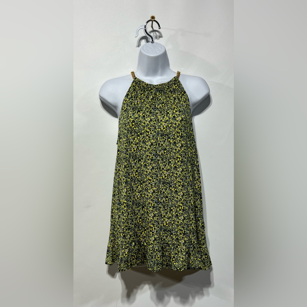 MK Michael Kors‎ Sunflower Blouse with Gold Chain Floral Top Size Medium NWT
